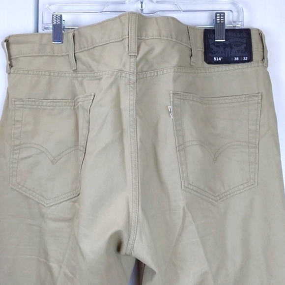 Levi's- Tan/ Khaki Super Soft Cotton Zip Pants Preppy Neutral Career Sz.38 X 32 - Picture 3 of 13